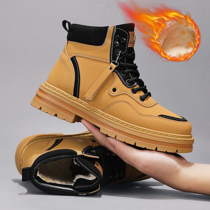 ❄️Winter Specials❄️ Men's Plush Lace-Up High Top Boots