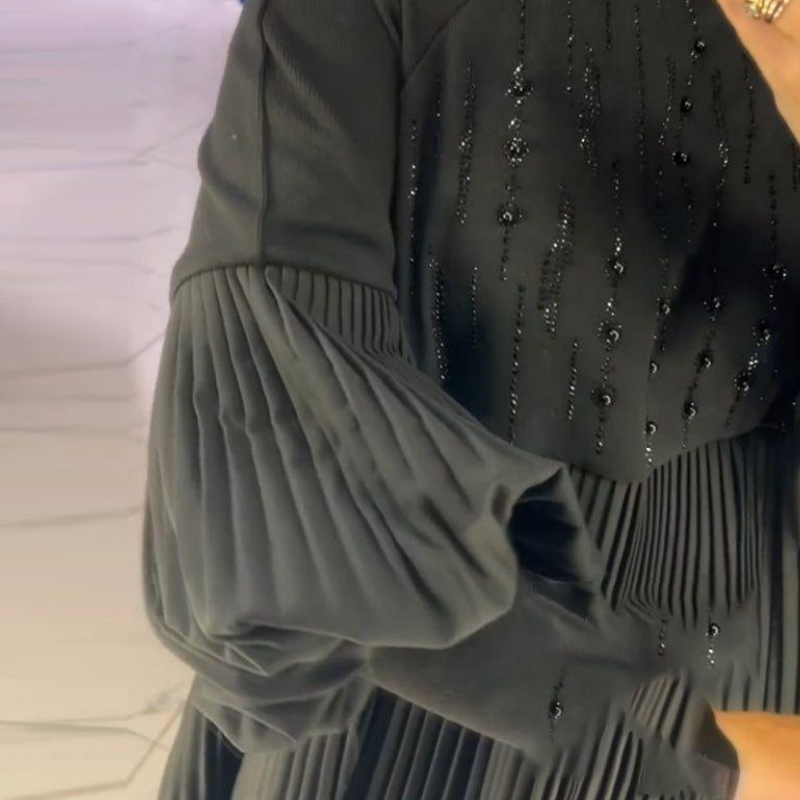 🌸Spring Specials💐  Women's Plus Size Lantern Sleeve Stand Collar Dress
