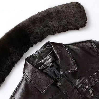 ❄️Winter Specials❄️ Men's Winter Leather Jacket with Plush Lining