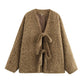 ❄️Winter Specials❄️ Women's Bow Tie Front Open Cardigan