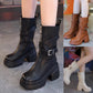 ❄️Winter Specials❄️ Women’s Plush-Lined Chunky Heel Mid-Calf Boots
