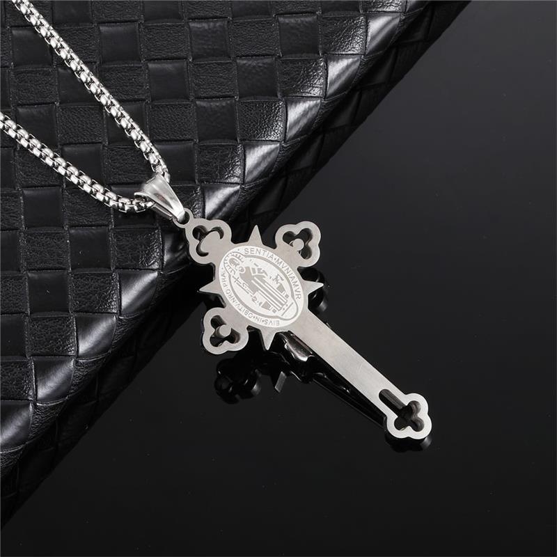 🙏 🙏ST.Benedict Protection Cross Power Pendant Necklace