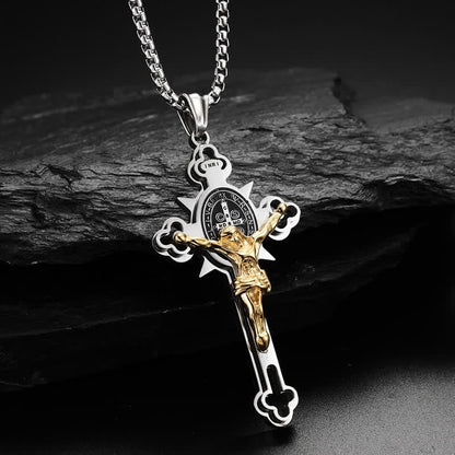 🙏 🙏ST.Benedict Protection Cross Power Pendant Necklace