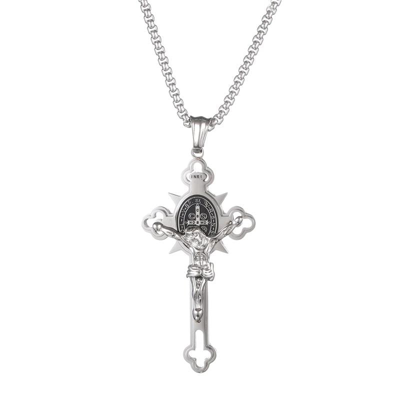 🙏 🙏ST.Benedict Protection Cross Power Pendant Necklace