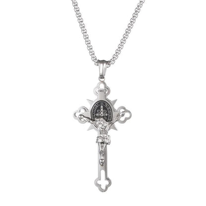 🙏 🙏ST.Benedict Protection Cross Power Pendant Necklace