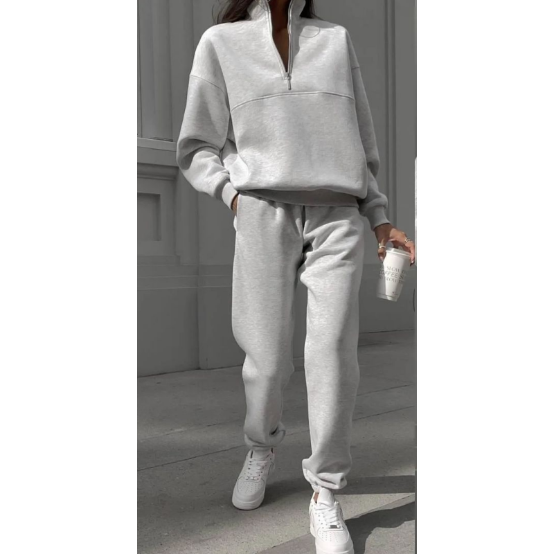 🌸Spring Specials🌸 Women's Half-Zip Long Sleeve Top and Sweatpants 2-Piece Set