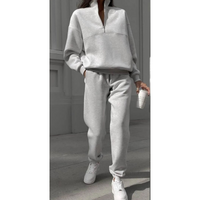🌸Spring Specials🌸 Women's Half-Zip Long Sleeve Top and Sweatpants 2-Piece Set