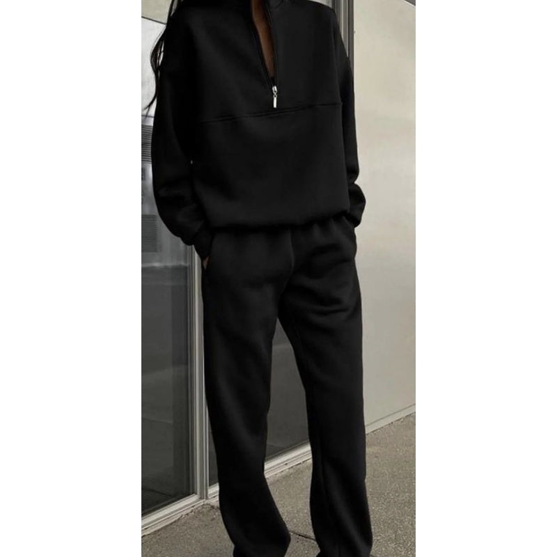 🌸Spring Specials🌸 Women's Half-Zip Long Sleeve Top and Sweatpants 2-Piece Set