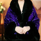 ❄️Winter Specials❄️ Women's Elegant Faux Fur Sequined Shawl Wrap