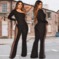 🌸Spring Specials🌸 Sexy Off-Shoulder Bodycon Rhinestone Leg Jumpsuit