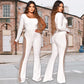 🌸Spring Specials🌸 Sexy Off-Shoulder Bodycon Rhinestone Leg Jumpsuit