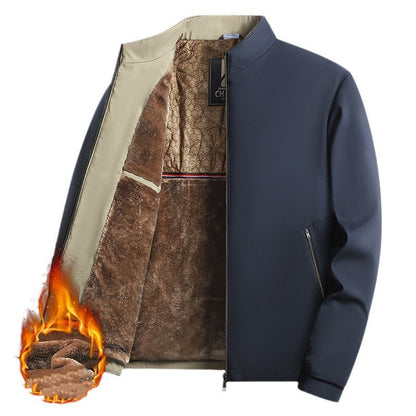 ❄️Winter Specials❄️ Men's Warm Stand Collar Full Zip Work Jacket