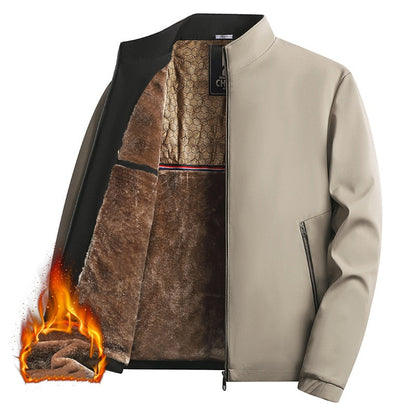 ❄️Winter Specials❄️ Men's Warm Stand Collar Full Zip Work Jacket