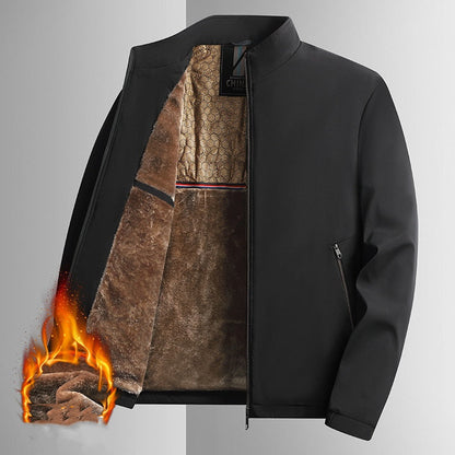 ❄️Winter Specials❄️ Men's Warm Stand Collar Full Zip Work Jacket