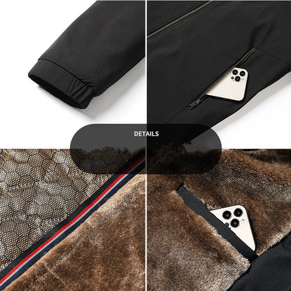❄️Winter Specials❄️ Men's Warm Stand Collar Full Zip Work Jacket