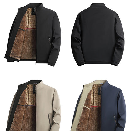 ❄️Winter Specials❄️ Men's Warm Stand Collar Full Zip Work Jacket