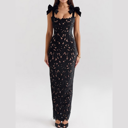 🌸Spring Specials🌸 Elegant Bow Split Lace Dress