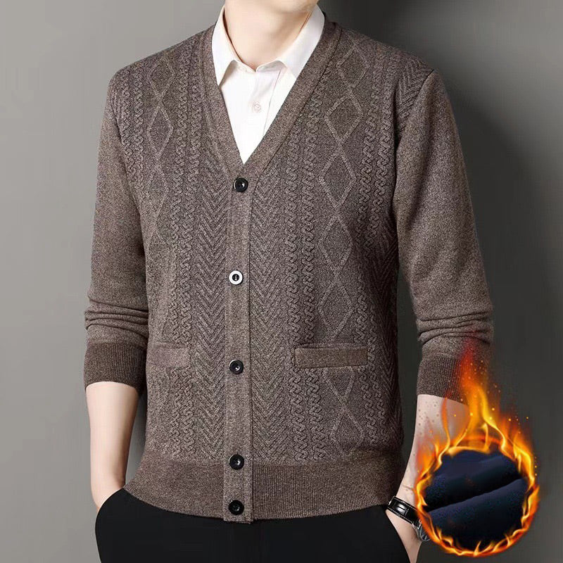 ❄️Winter Specials❄️ Men's Warm Button Closure V-Neck Cardigan