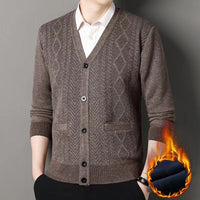 ❄️Winter Specials❄️ Men's Warm Button Closure V-Neck Cardigan