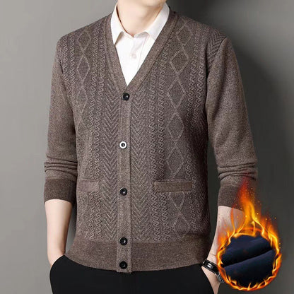 ❄️Winter Specials❄️ Men's Warm Button Closure V-Neck Cardigan