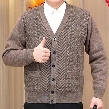 ❄️Winter Specials❄️ Men's Warm Button Closure V-Neck Cardigan
