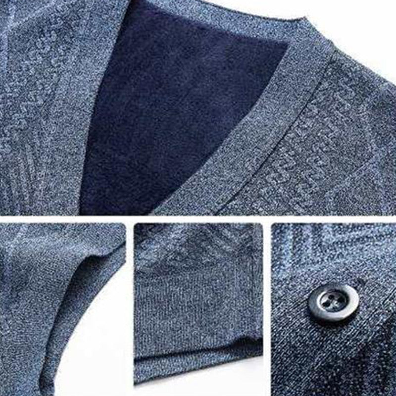 ❄️Winter Specials❄️ Men's Warm Button Closure V-Neck Cardigan