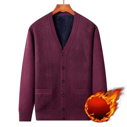 ❄️Winter Specials❄️ Men's Warm Button Closure V-Neck Cardigan