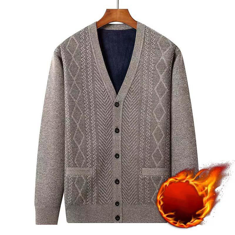 ❄️Winter Specials❄️ Men's Warm Button Closure V-Neck Cardigan