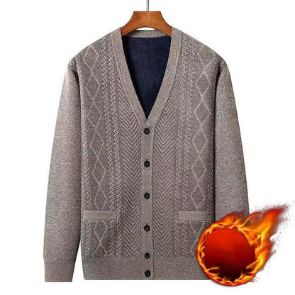 ❄️Winter Specials❄️ Men's Warm Button Closure V-Neck Cardigan