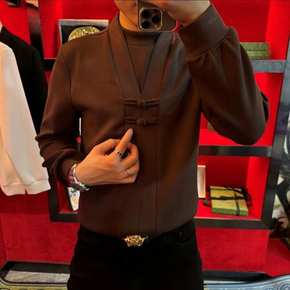 🔥2025 HOT SALE🔥 Men's Faux Two Piece Long Sleeve Top