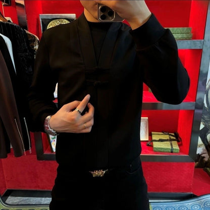 🔥2025 HOT SALE🔥 Men's Faux Two Piece Long Sleeve Top