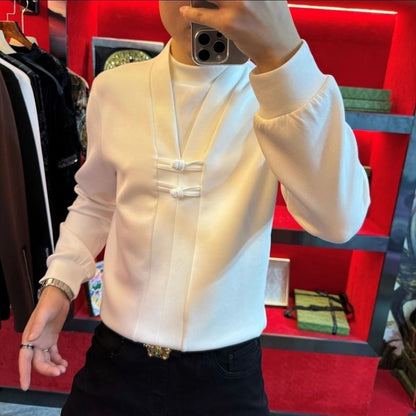 🔥2025 HOT SALE🔥 Men's Faux Two Piece Long Sleeve Top