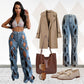 🔥2025 HOT SALE💖 Women's Hollow Out High-Waisted Denim Pants👖