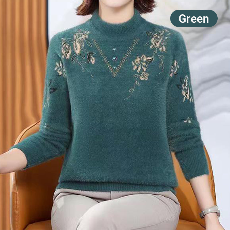 ❄️Winter Specials❄️ Women's Half-Turtleneck Plush-Lined Thickened Sweater