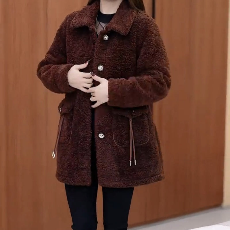 ❄️Winter Specials❄️ Women's Warm Medium-Length Lapel Jacket