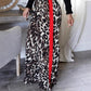 🔥2025 HOT SALE🔥 Women's Leopard Print Patchwork Wide Leg Pants
