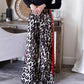 🔥2025 HOT SALE🔥 Women's Leopard Print Patchwork Wide Leg Pants