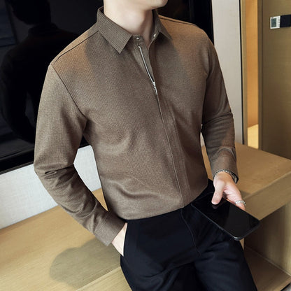 🔥2025 HOT SALE🔥 Men's Casual Solid Color Lapel Top