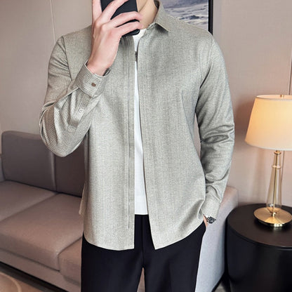 🔥2025 HOT SALE🔥 Men's Casual Solid Color Lapel Top