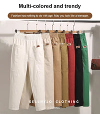 🔥2025 HOT SALE🔥 Women's Elastic Waist Cotton Pants