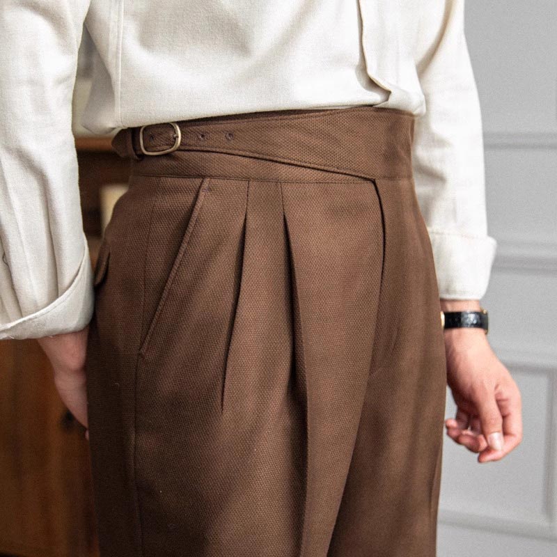 🔥2025 HOT SALE🔥 Men's Neapolitan Casual Formal Pants with Adjustable Waist