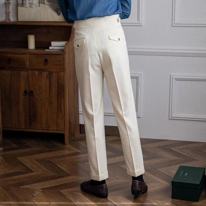 🔥2025 HOT SALE🔥 Men's Neapolitan Casual Formal Pants with Adjustable Waist