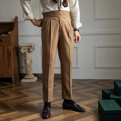 🔥2025 HOT SALE🔥 Men's Neapolitan Casual Formal Pants with Adjustable Waist