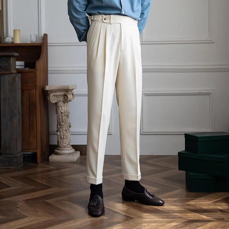 🔥2025 HOT SALE🔥 Men's Neapolitan Casual Formal Pants with Adjustable Waist