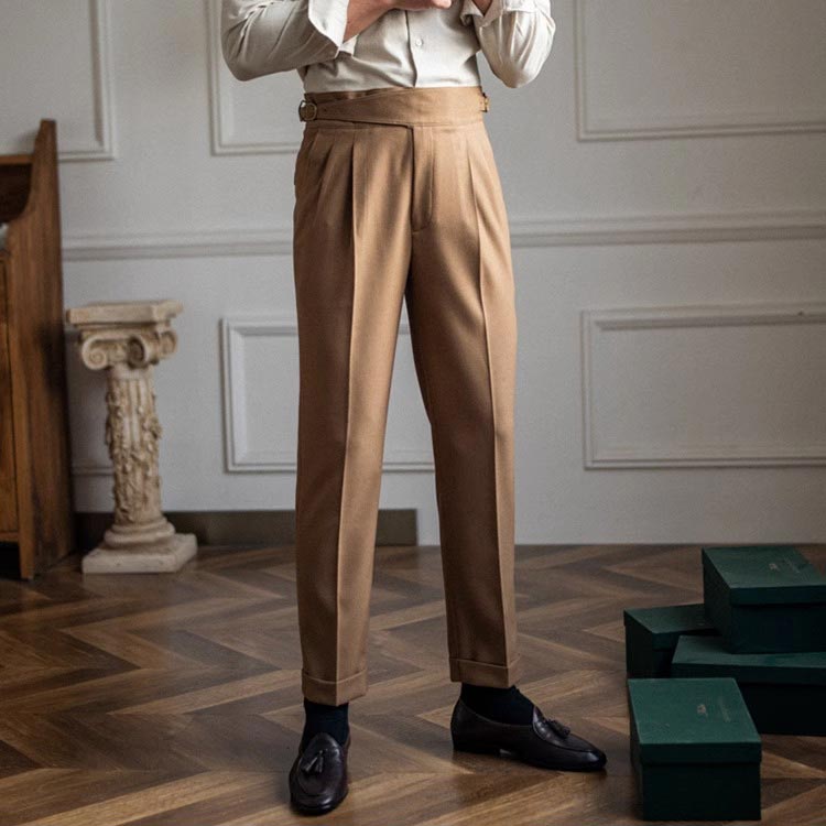 🔥2025 HOT SALE🔥 Men's Neapolitan Casual Formal Pants with Adjustable Waist
