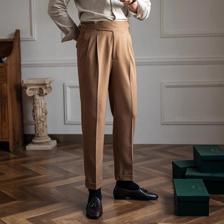 🔥2025 HOT SALE🔥 Men's Neapolitan Casual Formal Pants with Adjustable Waist