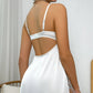 🔥 FLORAL LACE OPEN BACK SATIN NIGHTGOWN🤩