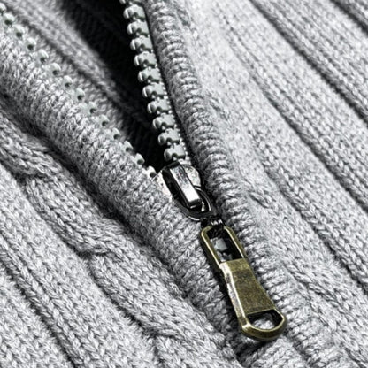 🔥2025 HOT SALE🔥 Men's Zipper Knit Sweater with Half-High Neck