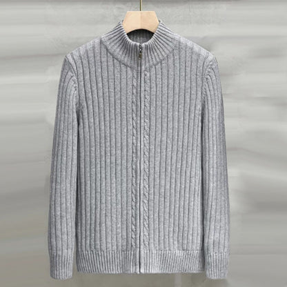 🔥2025 HOT SALE🔥 Men's Zipper Knit Sweater with Half-High Neck