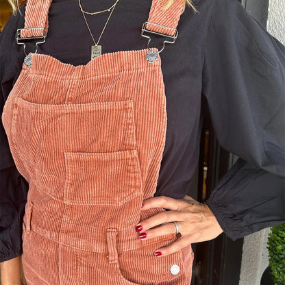 🔥2025 HOT SALE🔥 Women's Fashion Corduroy Holey Overalls